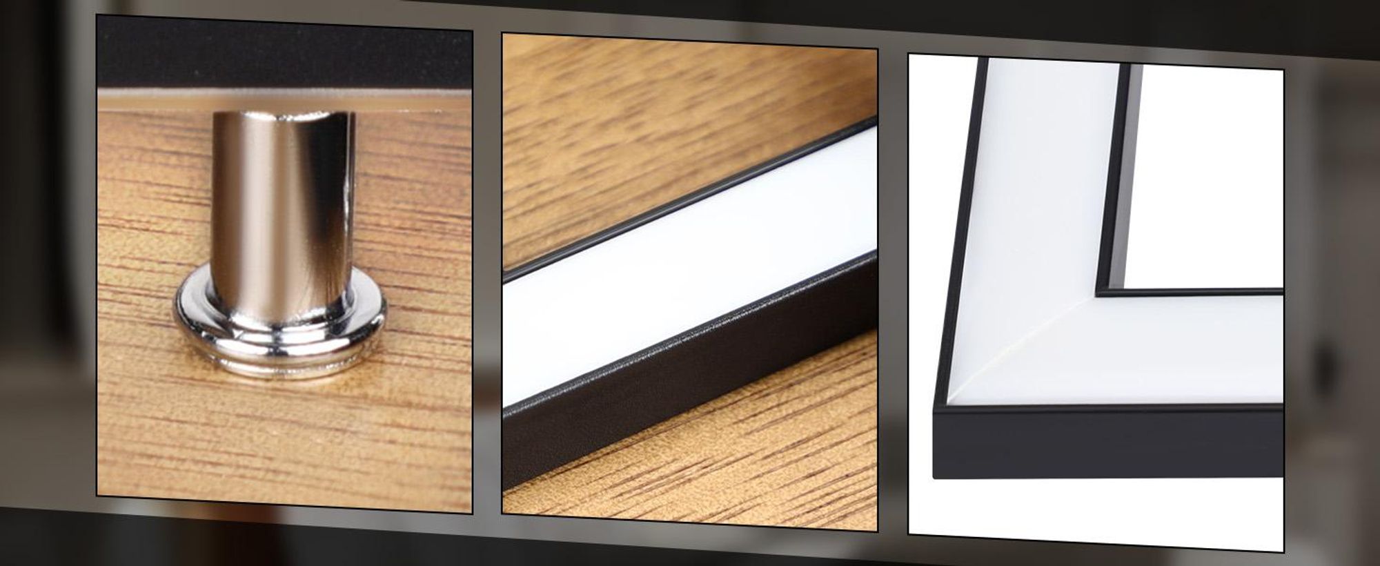 ZMH LED Deckenlampe 64CM Deckenleuchte 36W Wohnzimmerlampe Dimmbar Schwarz Holz Schlafzimmerlampe mit Fernbedienung für Esszimmer Arbeitszimmer