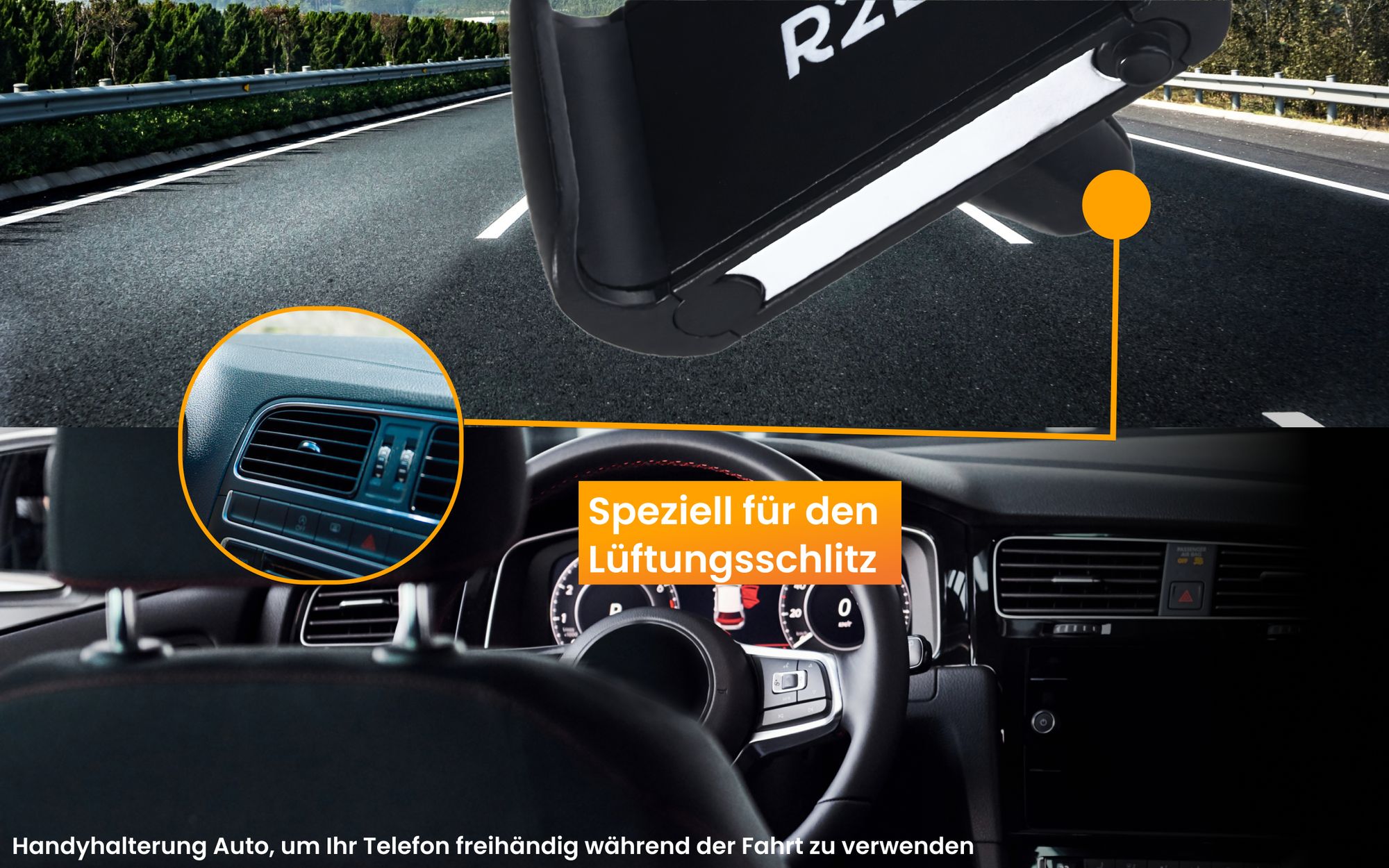R2B Handy Halterung Auto Für lüftung - auto Handyhalterung, Universal auto handy halterung Lüftungschlitze, KFZ halterung lüftungsgitter