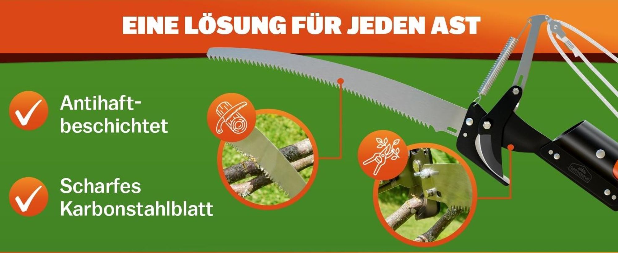 DEUBA® Teleskop Astsäge 4 Meter