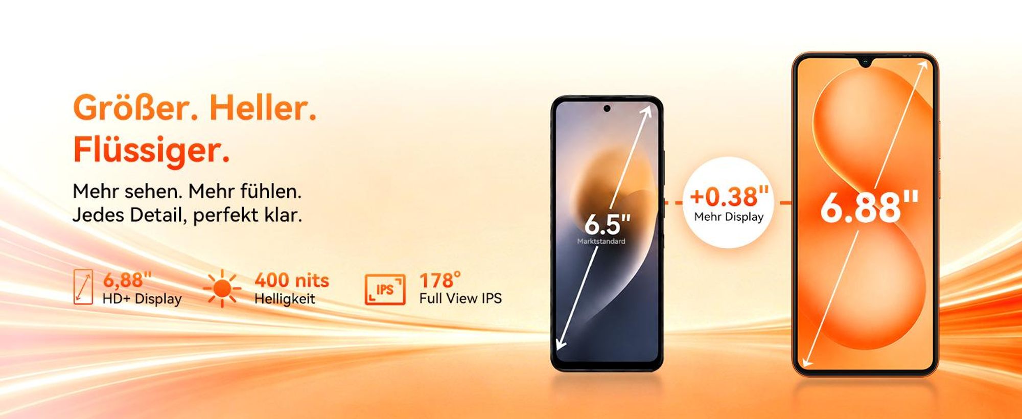 Blackview Wave 10C smartphone Ohne Vertrag, Android 16, 6.88", 120Hz, 1080p, Dual SIM, Face ID, 5000 mAh, Gemini AI, DokeOS 5.0, 1080p, 4G