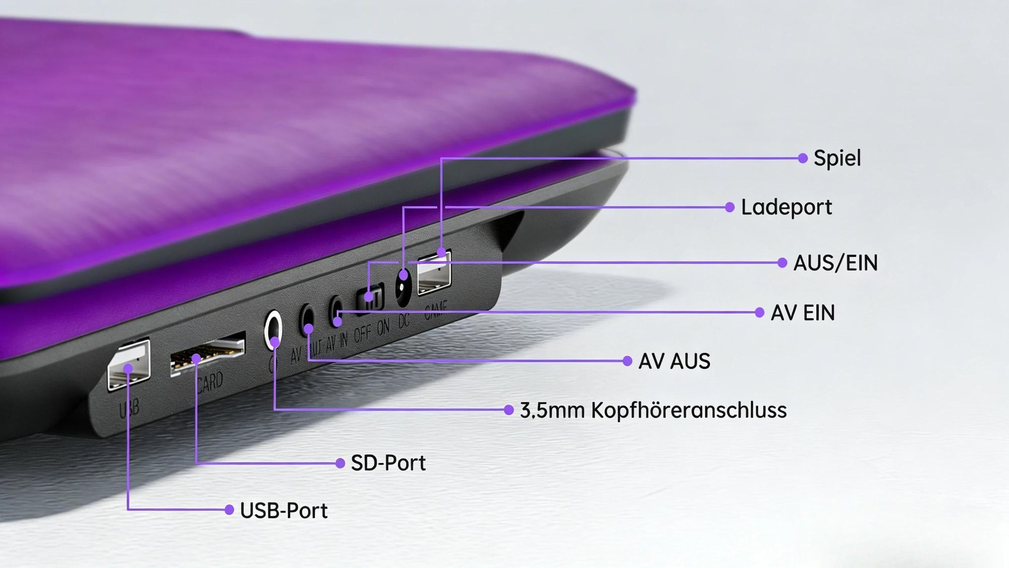 BOIFUN 17.5" Tragbarer DVD-Player Mit 15.6" HD-Schwenkbildschirm Für Das Auto Mit Autoladegerät 6 Stunden Wiederaufladbare Batterie Wiedergabe