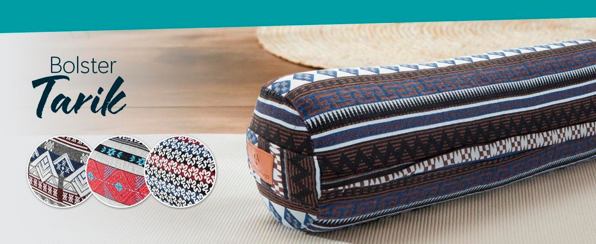 #DoYourYoga Yoga-Bolster Paravati - gefüllt mit -Buchweizenschalen - 67x22x13cm - Dunkelgrün