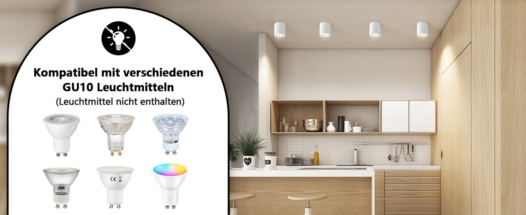ZMH Aufbauspot weiß Aufbaustrahler rund 4 Stück Deckenspots GU10 Aufbauleuchte Spots Deckenleuchte Aufputz aus Gips Modern klein Deckenlampe Max.40W für Wohnzimmer Esszimmer Flur Ohne Leuchtmittel