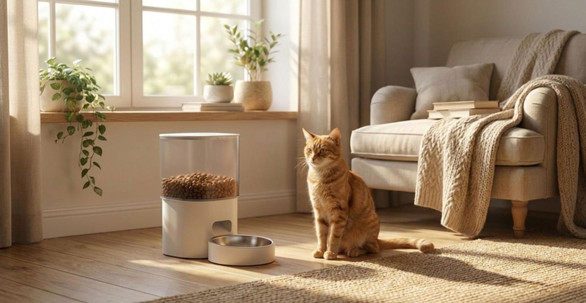 Futterautomat Katze Hund 3L Futterspender automatisch mit App WLAN Edelstahlnapf