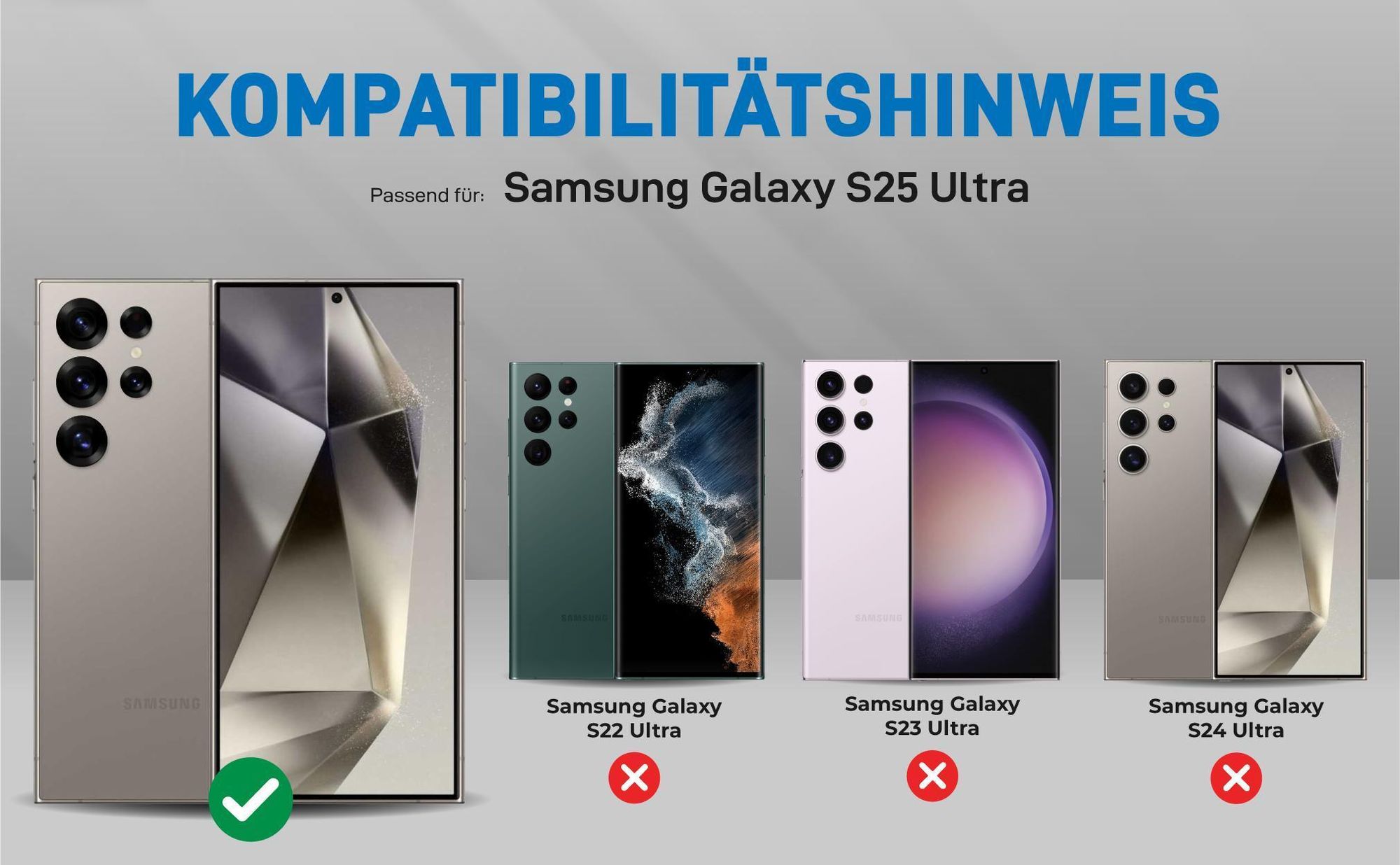 Kompatibilitätshinweise Hülle für Samsung Galaxy S25 Ultra