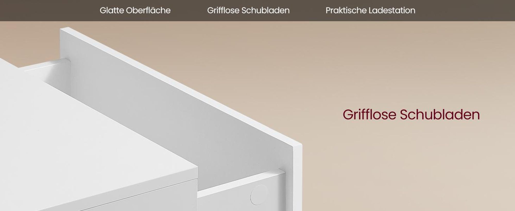 VASAGLE Schminktisch mit Kommode, gerade oder L-förmig, Frisiertisch mit Licht und Spiegel, einstellbare Lichtfarben, weiß