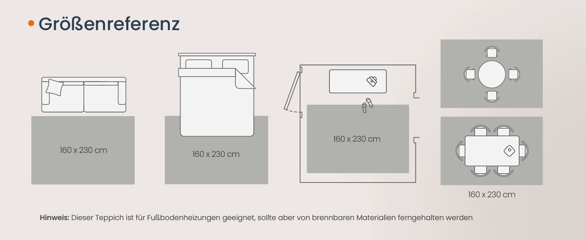 SONGMICS HOME Teppich, 160 x 230 cm, Wohnzimmerteppich, rutschfester Teppich, moderner abstrakter Stil, für Wohnzimmer, Küche, Flur, Esszimmer