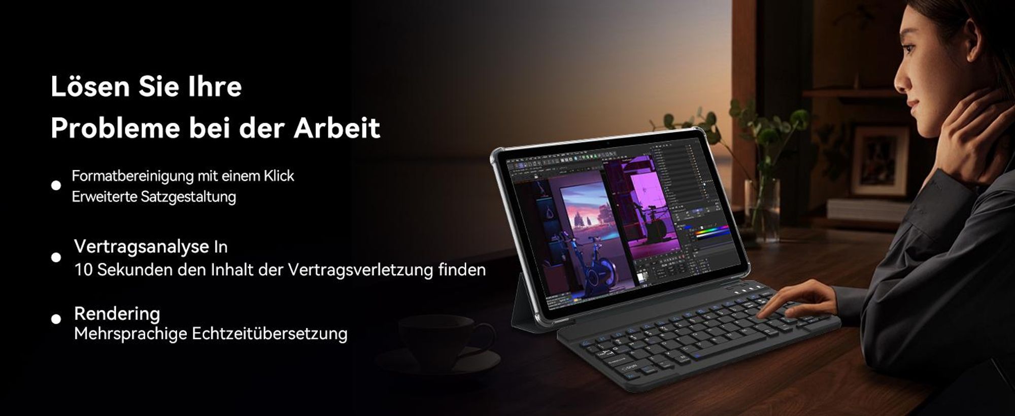 TABWEE T60Pro 13.4" Android 16 Tablet, 24GB(8+16)+256GB/2TB TF, 10000 mAh Akku, 2K Incell Display/120Hz/5G WiFi, Mit Hülle/Maus/Tastatur/Kabel-Headset