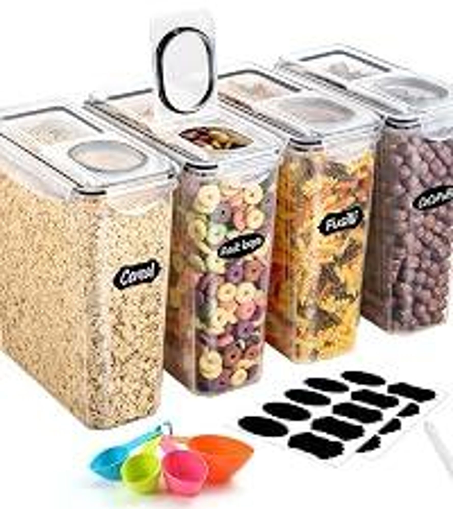 Lot YASHE de 4 boîtes de conservation hermétiques, 5,3 L chacune