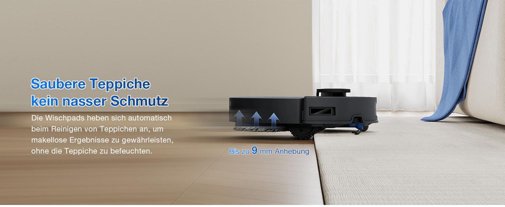 ECOVACS DEEBOT T30e Omni Staubsauger Roboter mit Wischfunktion, 25.000 Pa, ZeroTangle 3.0 Anti-Verheddern, 75°C Moppwäsche, Saugroboter, Schwarz