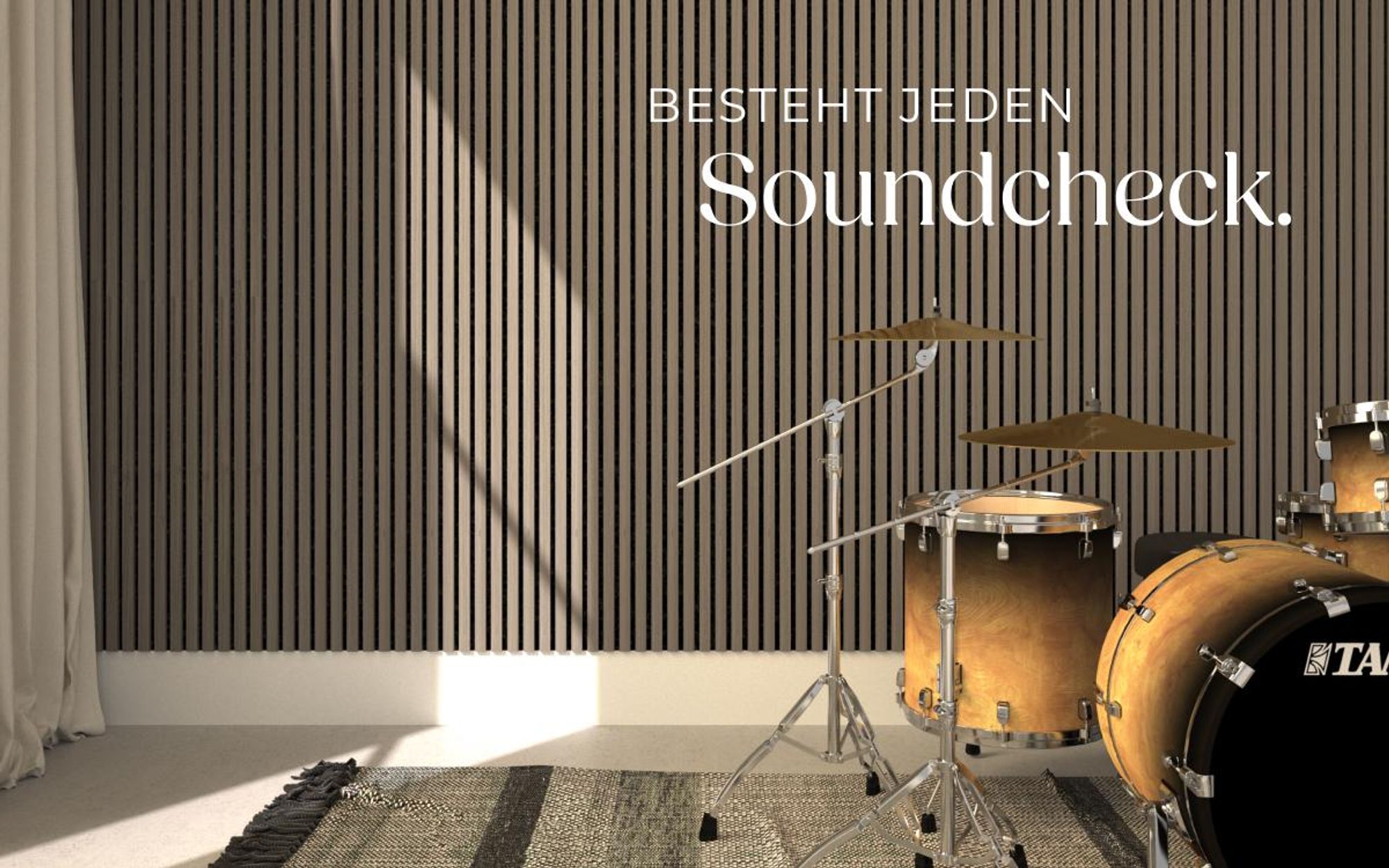 tectake® Akustikpaneele Sonic Wall Holzoptik in Eiche dunkel je 60 x 120 x 2,1 cm, Größe flexibel anpassbar