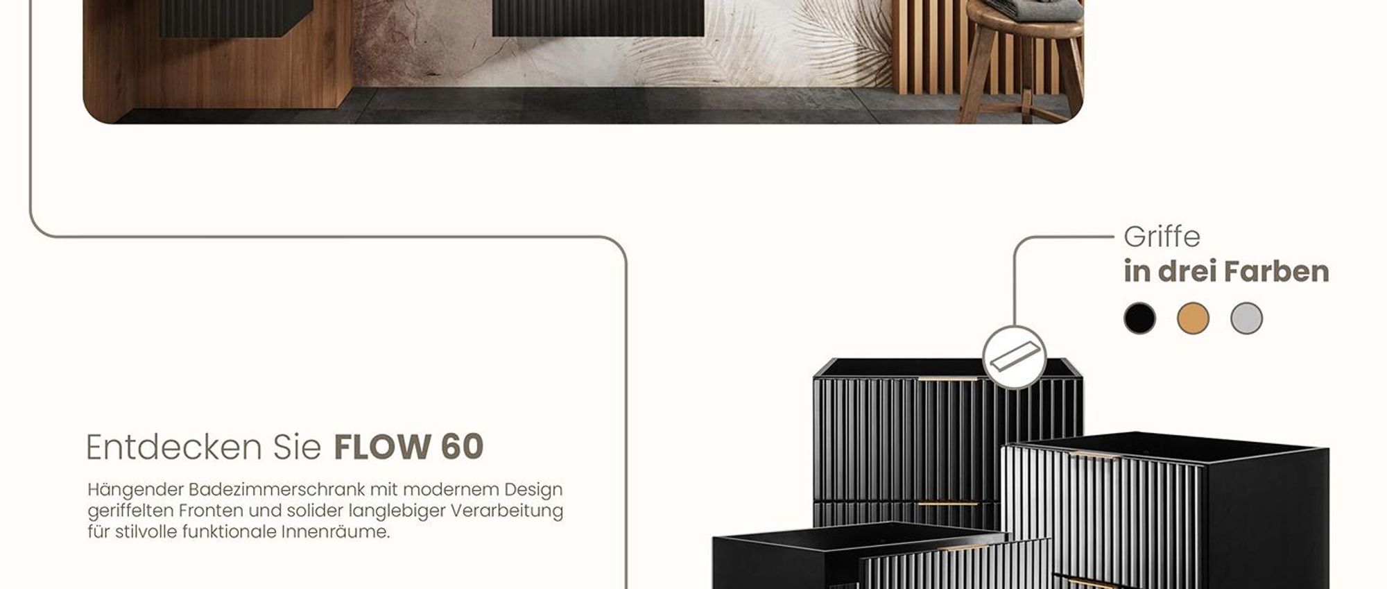 RODAN, Badmöbel, Badschrank, Badezimmermöbel, Badezimmer, MODERN, Waschbeckenunterschrank