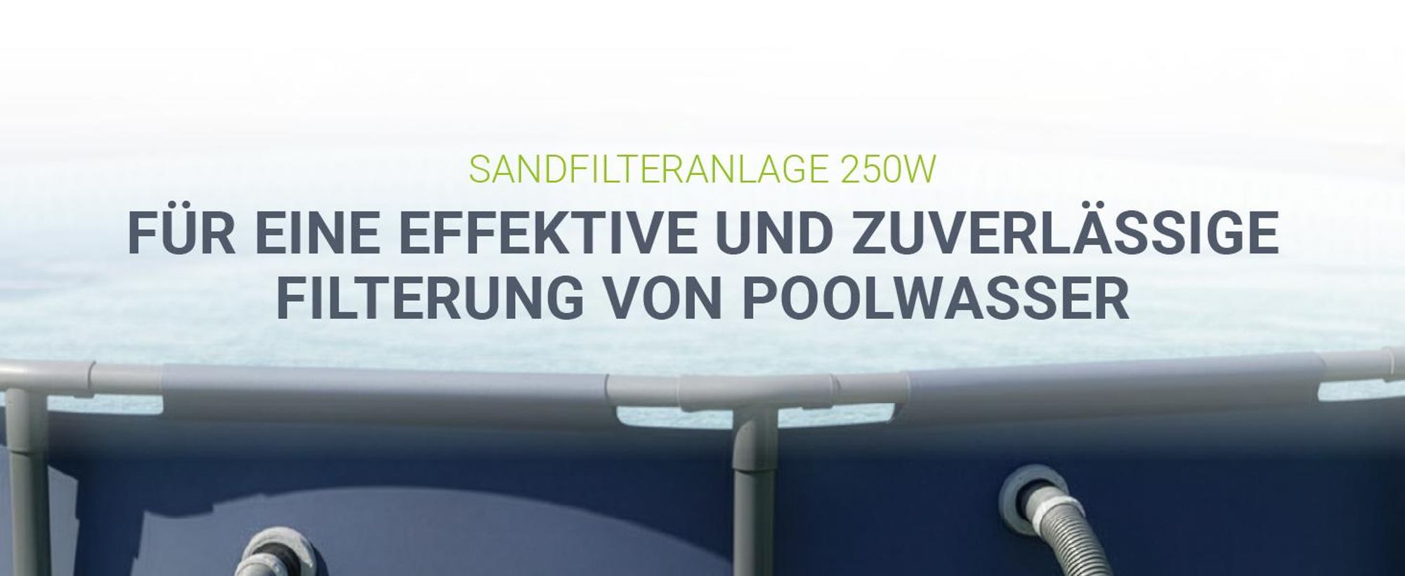 Juskys® Sandfilteranlage 250W - leistungsstarke Poolfilteranlage mit Zubehör