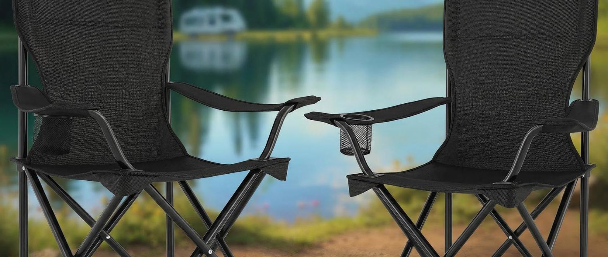 tectake® Set Campingstuhl Gil 80 x 48 x 84,5 cm