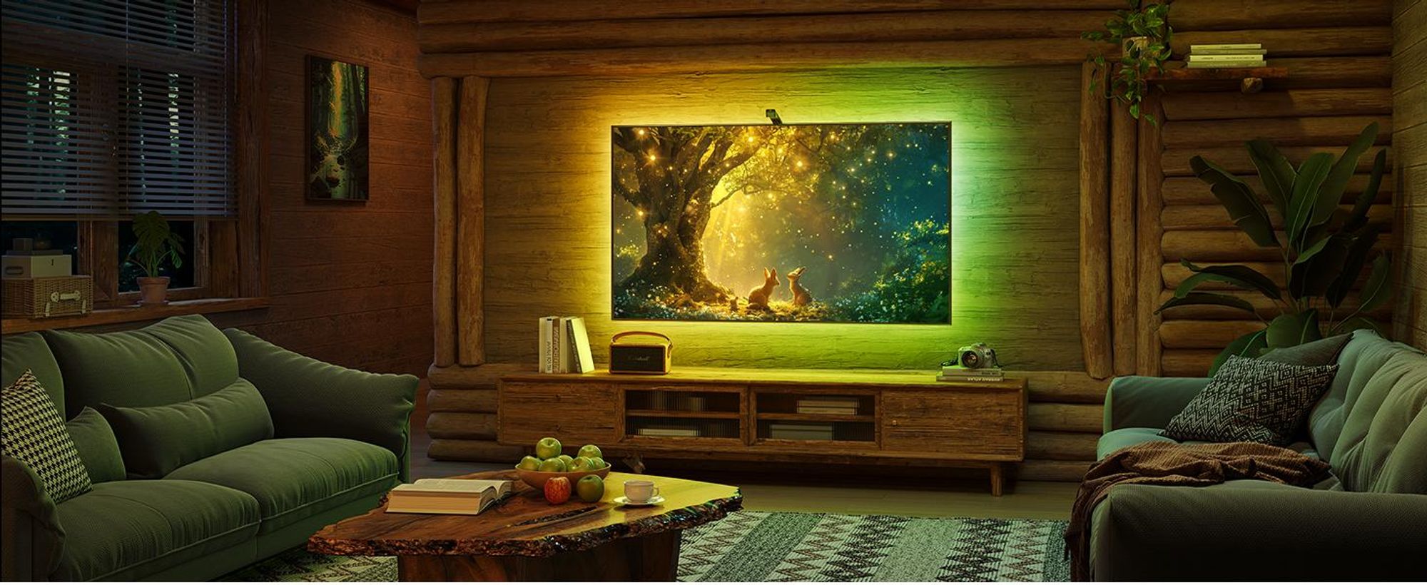 Govee TV Hintergrundbeleuchtung 3 Lite LED Strip mit Kamera, Sync für 55-65 Zoll TVs, Sprach- & APP-Steuerung