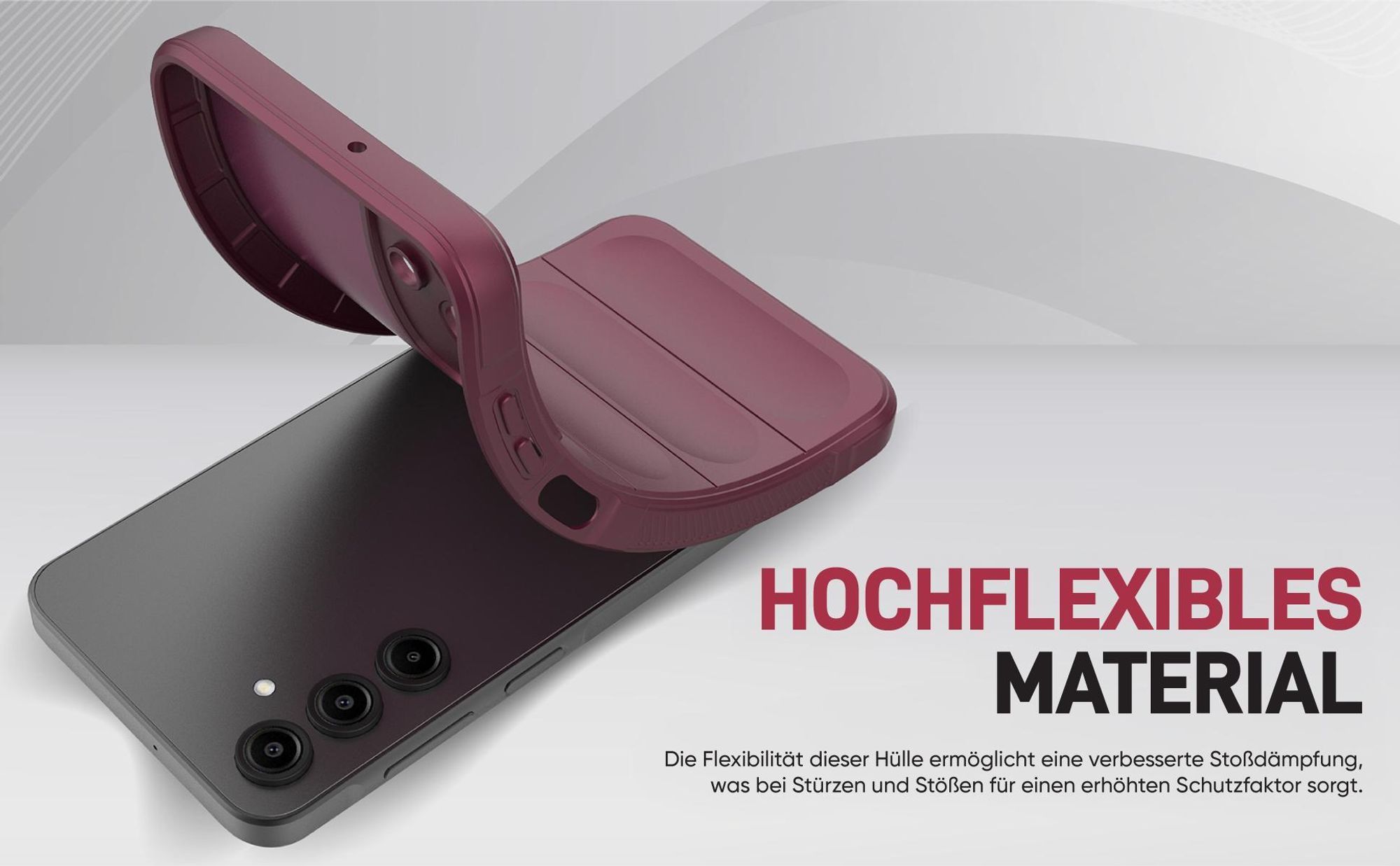 Stoßfestes und flexbiles Handy Case mit Griffzonen in Lila für Samsung Galaxy A16 / A16 5G