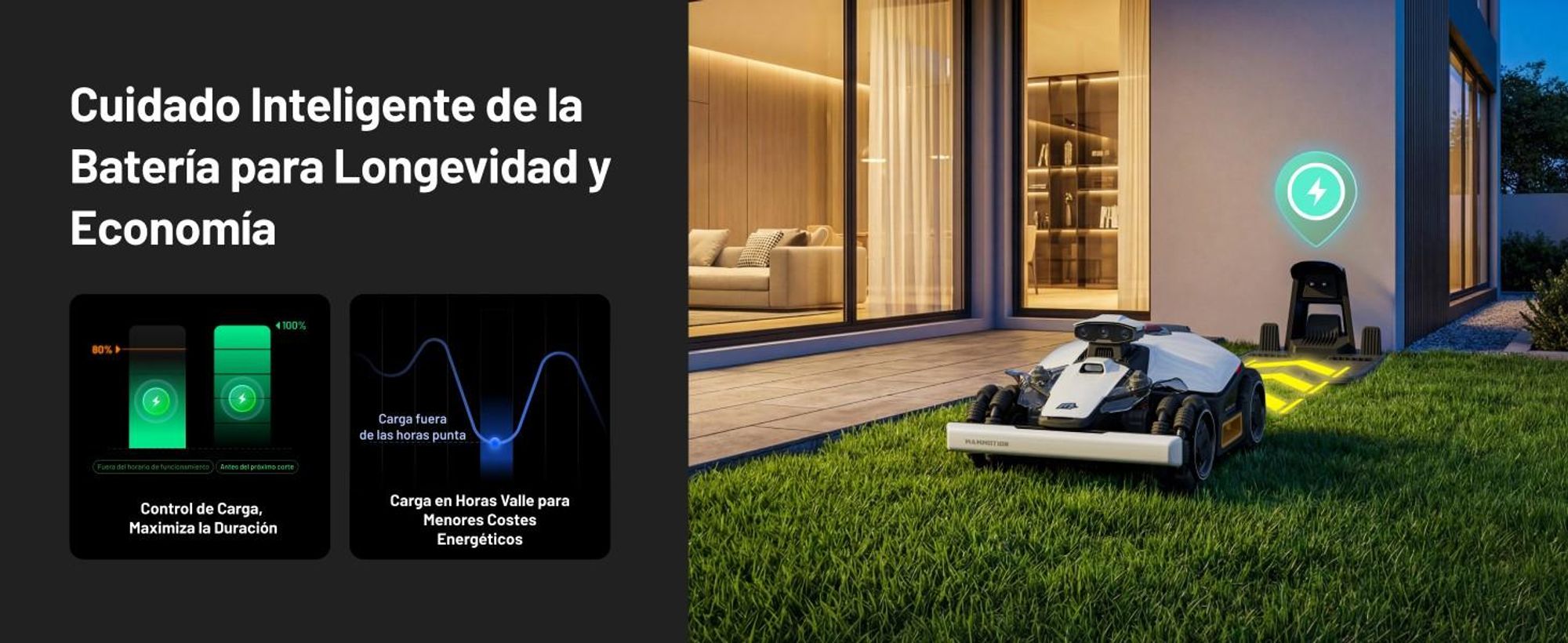 Robot cortacésped Mammotion LUBA Mini 2 AWD 1000, sin cable, para 1000 m², con IA cámara + NetRTK, corte de bordes, DropMow, pendientes 80 %, 4G, APP
