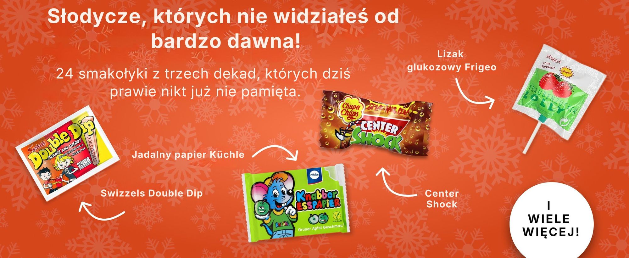 BOXILAND® nostalgiczny kalendarz adwentowy 2026, 24 retro słodycze, klasyki