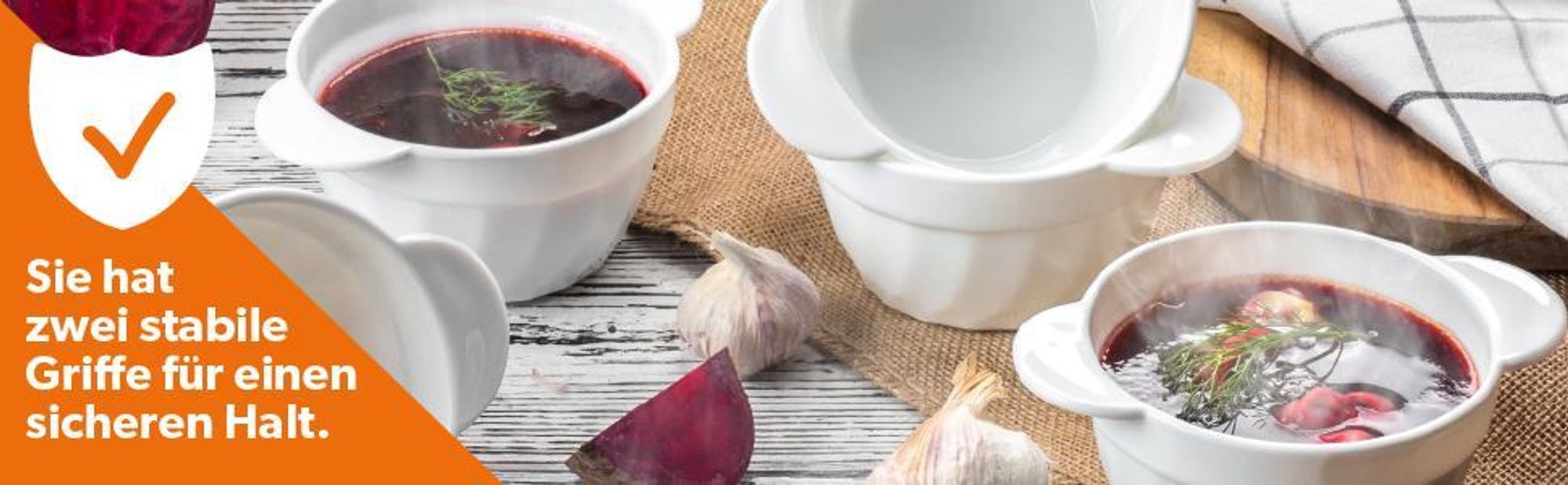 KADAX Suppentassen "Posta", Schüsseln zum Essen, 650 ml, 12 Stück
