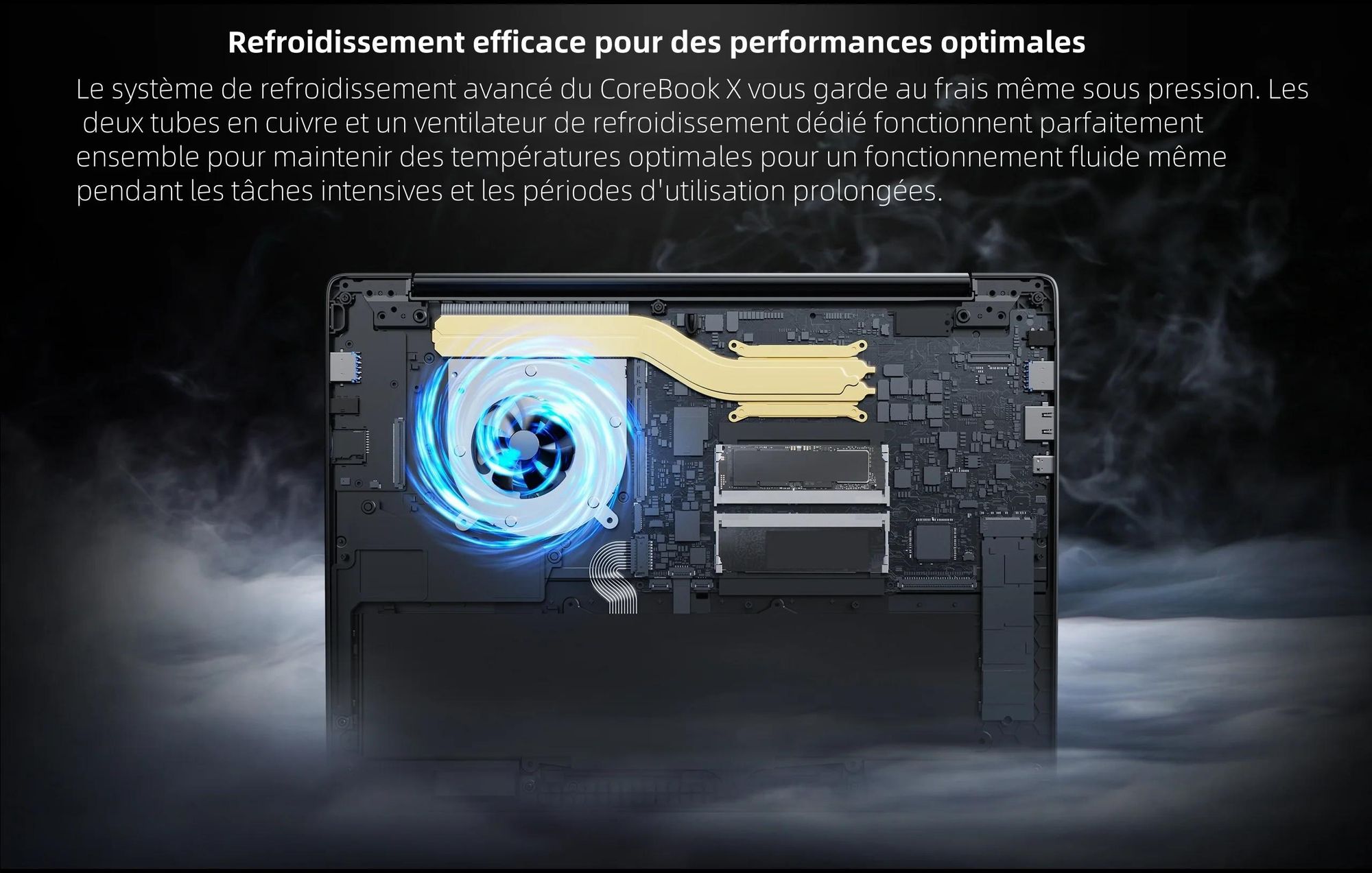 Ordinateur Portable CHUWI CoreBook X - Processeur Intel Core i3-1220P Écran 14" Windows 11 16+512G Batterie 4000mAh - Gris