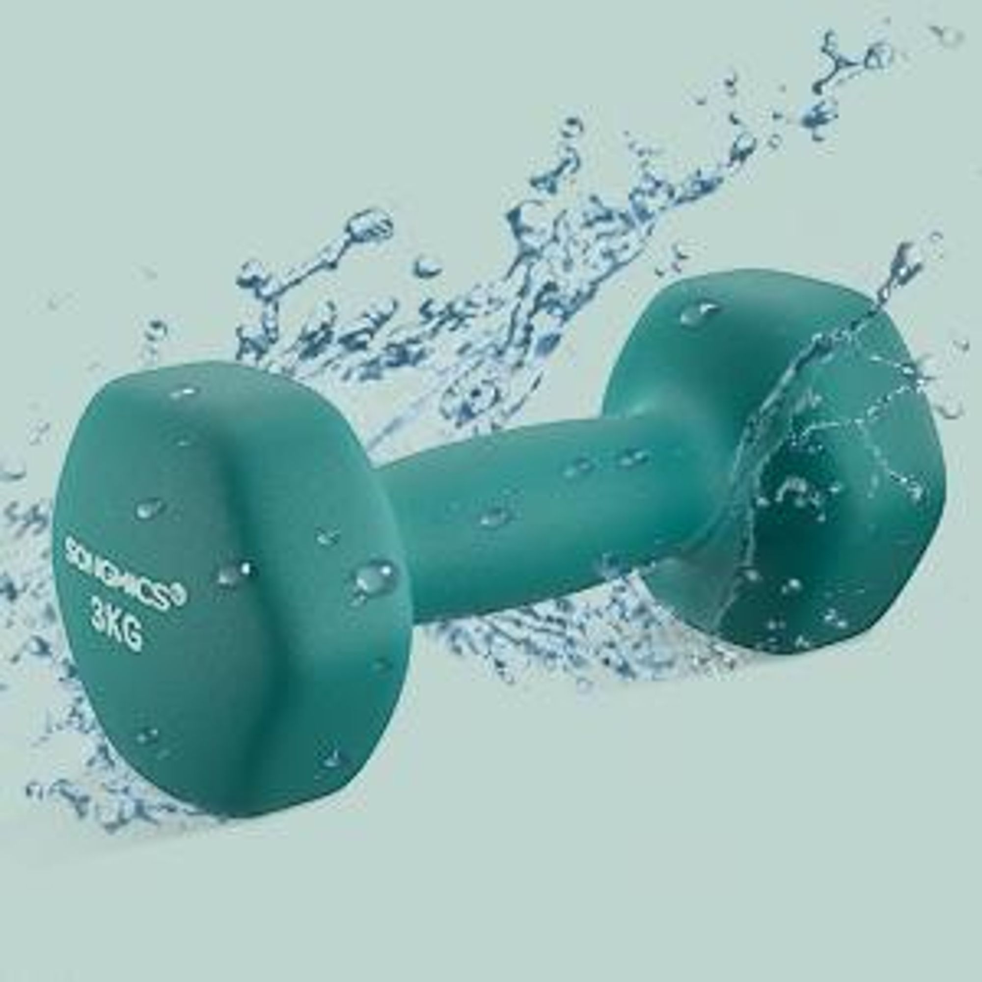 SONGMICS Hanteln, 2er Set, 2 x 3 kg, Hantelset, Kurzhanteln, Hexagon, Neopren-Beschichtung, Krafttraining, Workout, Fitnesstraining, für Zuhause