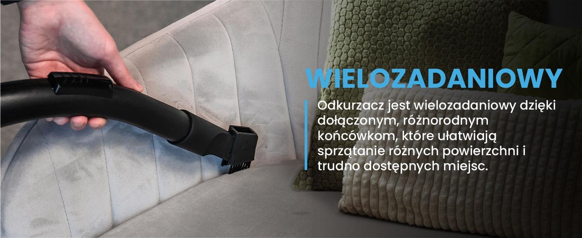 Odkurzacz cyklonowy z filtrem HEPA bezworkowy o dużej sile ssania