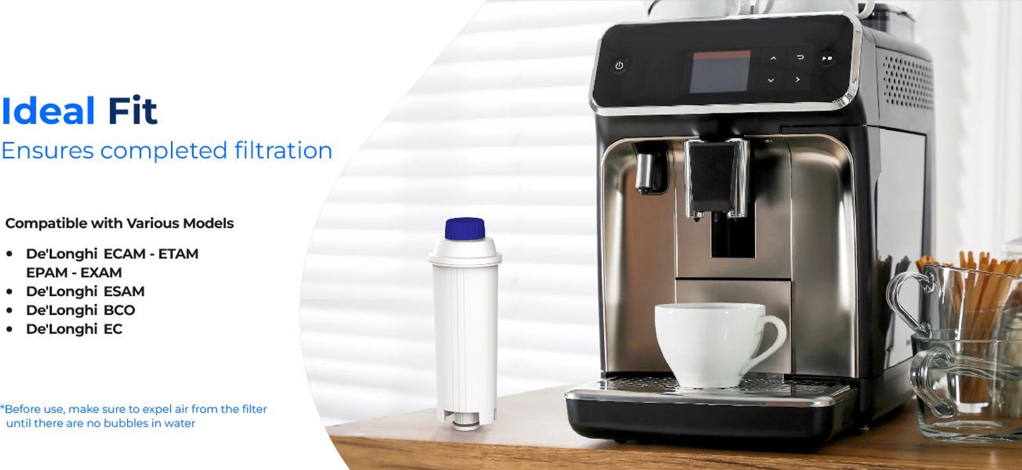 Waterdrop Filterkartuschen, Ersatz für De'Longhi® Wasserfilter DLSC002, Kompatibel mit De'Longhi® Magnifica® S, Eletta® Explorer(14)