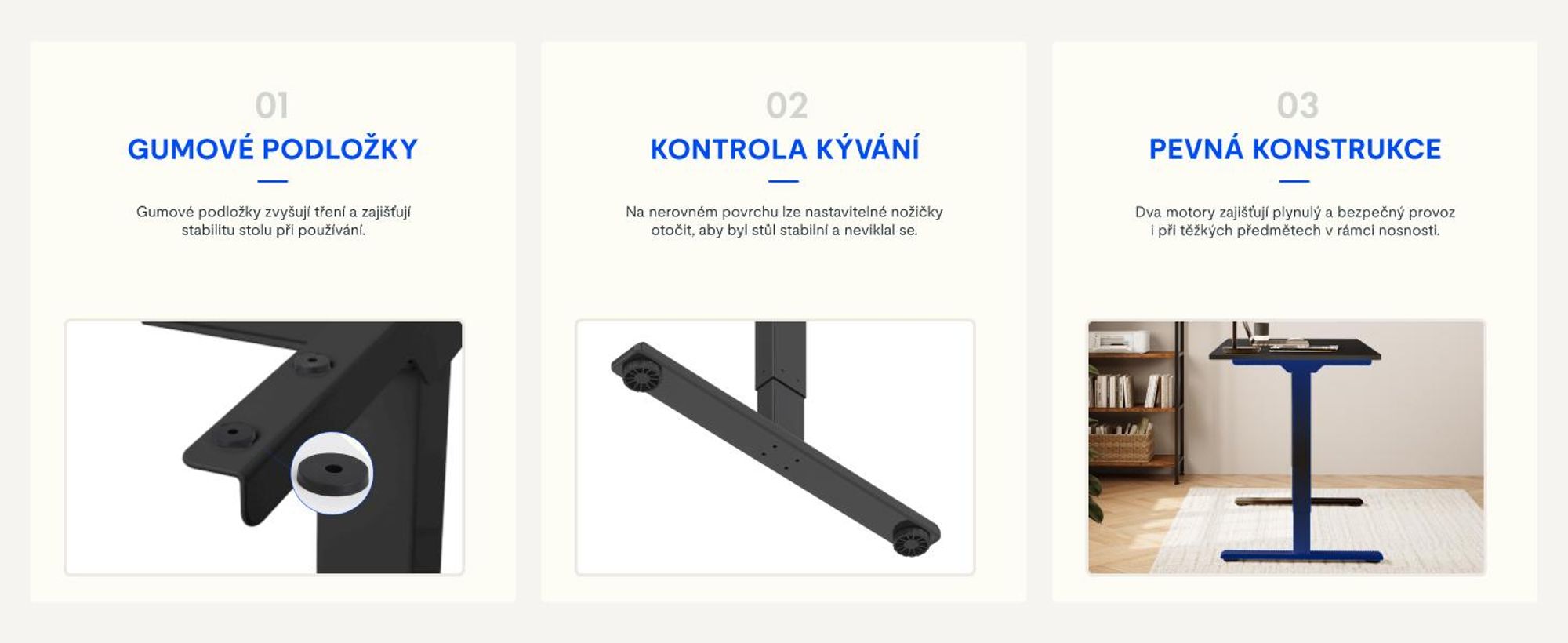 FlexiSpot E1 Pro Výškově nastavitelný stůl, duální motor, nosnost 100 kg, 4 paměťové ovládání, ochrana proti kolizi, elektrický rám stolu (šedý)