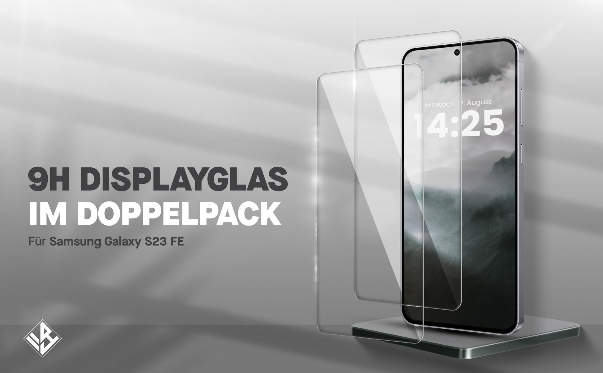 2er Set Displayglas für Samsung Galaxy S23 FE in 9H Härte