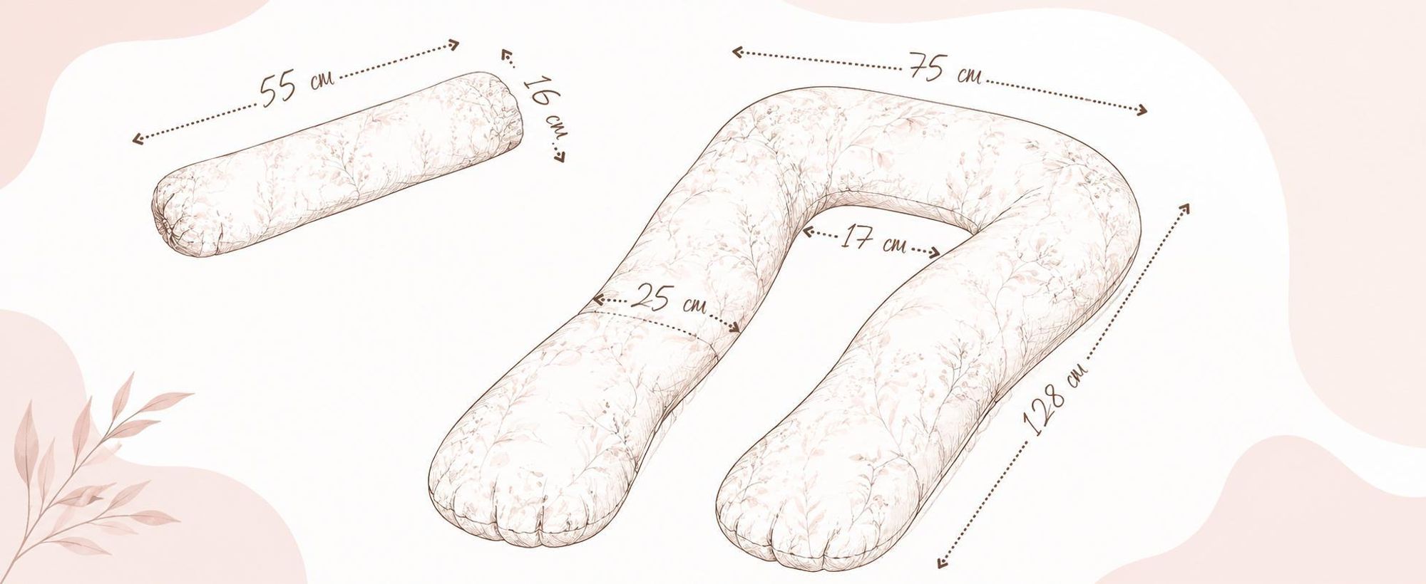 Coussin de grossesse en U pour dormir et allaiter avec housse amovible, gris clair avec étoiles