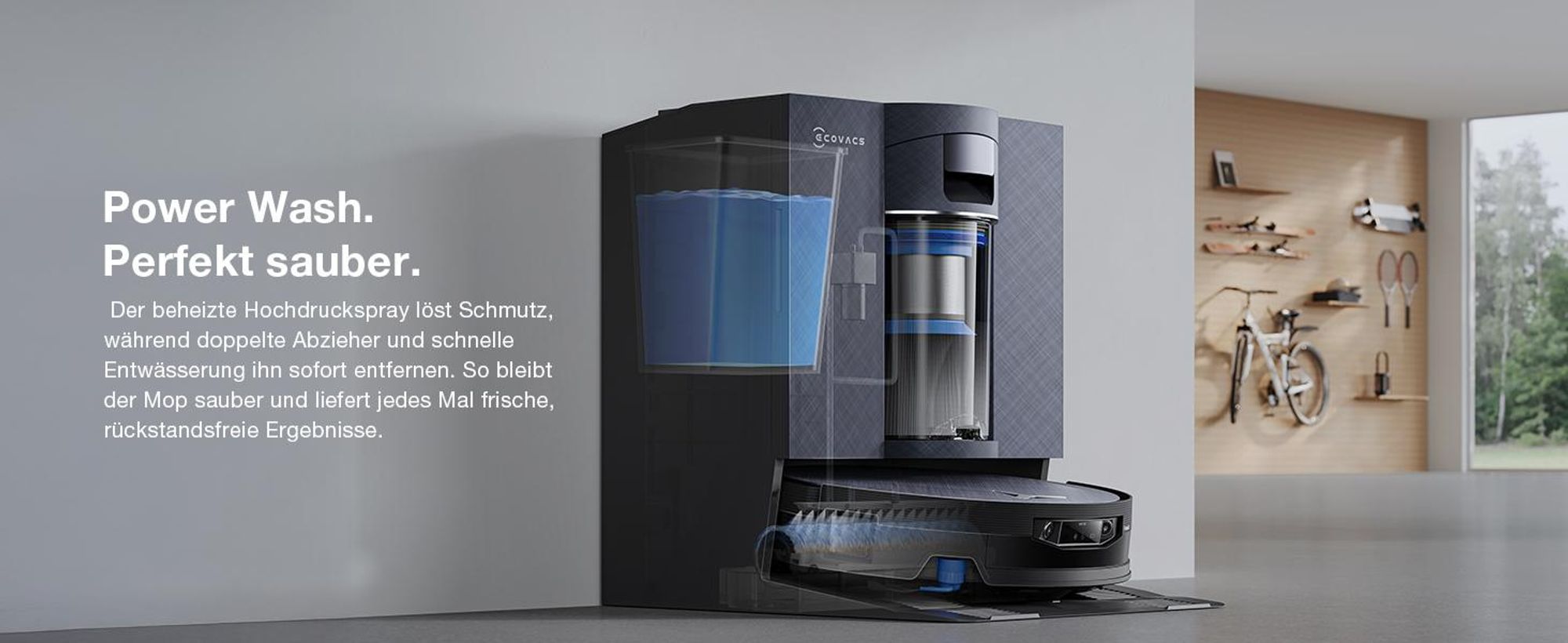 ECOVACS DEEBOT X12 OMNICYCLONE Staubsauger Roboter mit 2pcs Free Originale Reinigungslösung, Blast & 22.000 Pa, PureCyclone 2.0 Auto-Entleerung