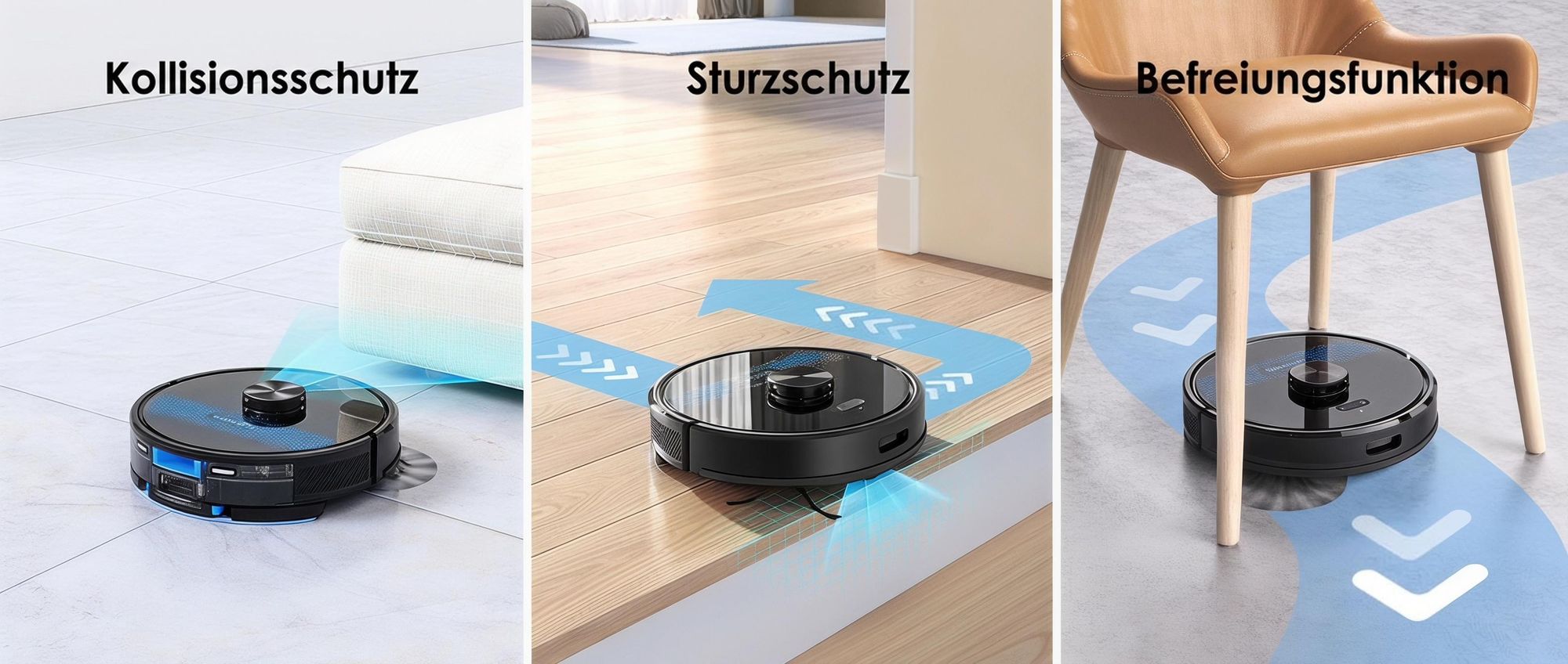 Lubluelu SL60 MAX+ Saugroboter mit Wischfunktion, automatische Absaugstation 2,5L, Laser Navigation, App Steuerung, Saugroboter für Tierhaare 120 Min