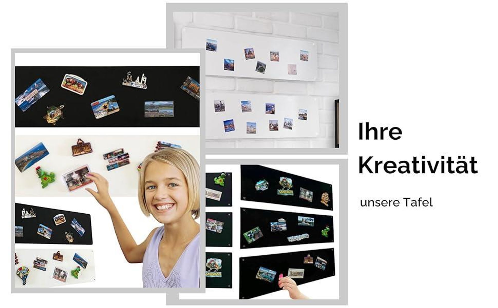 STALFORM Leicht Magnettafel Weiß 62,5x20 cm aus Edelstahl Magnetwand Pinnwand Magnetisch Groß Magnetboard Küche, Büro, Kinderzimmer