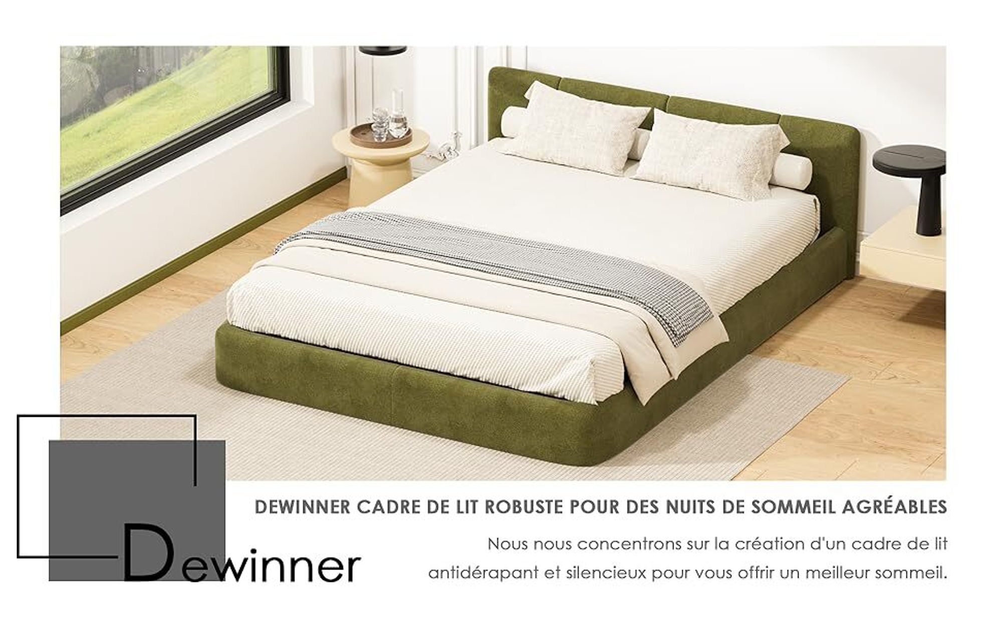 DEWINNER- Lattenrost 160x200 cm | 2x15 Latten Pappel Natur | T-Fuß höhenverstellbar | Zeitgenössischer| Ergonomisch | Ultra-schneller Zusammenbau