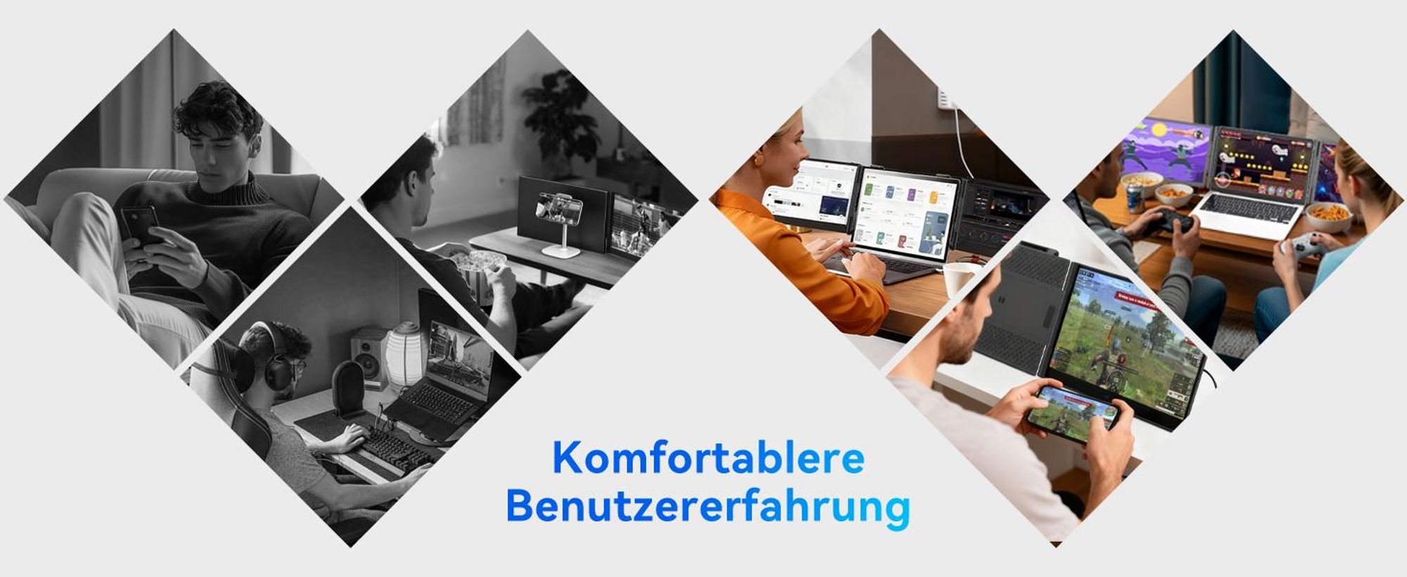 Blackview Tragbarer Bildshirm DCM6 14" mit A3 Bluetooth-Box Dual-Screen-Laptopmonitor, ultradünn, FHD, für 13,3"-17,3" Laptops, 180° drehbar