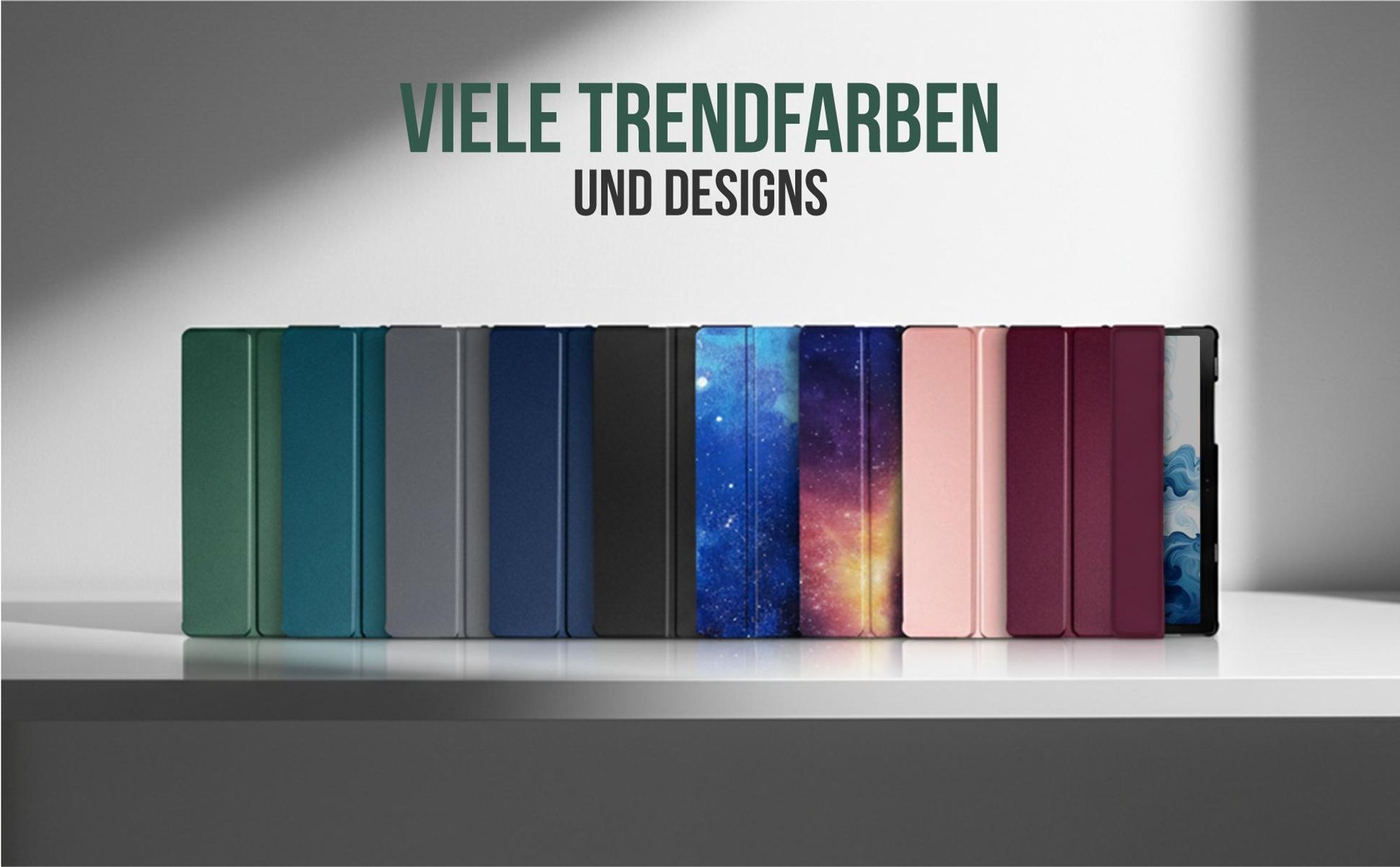 Flip-Hülle für Apple iPad 7. / 8. / 9. Gen 10.2 in vielen Farben und Designs
