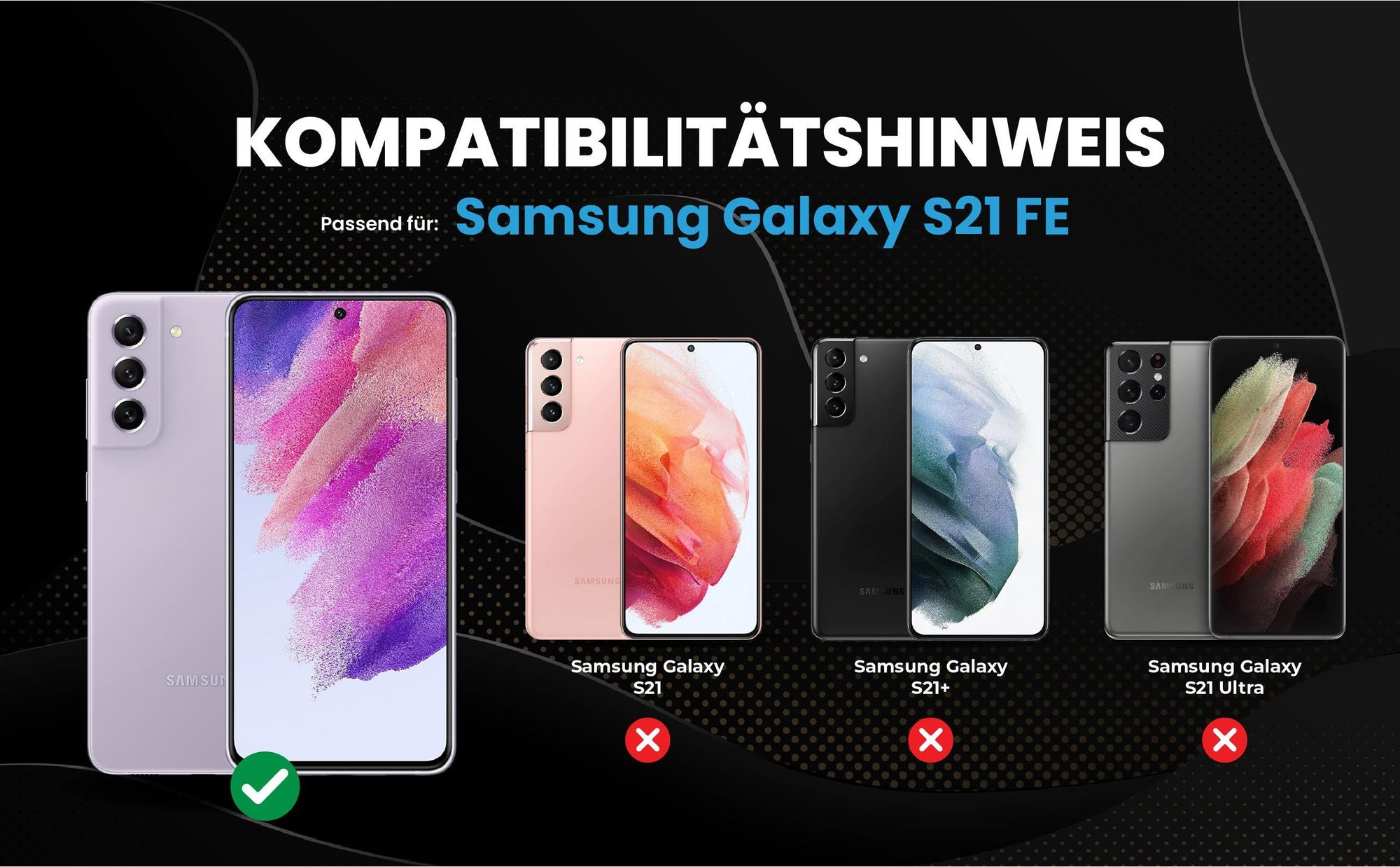 Kompatibilitätshinweise Hülle für Samsung Galaxy S21 FE