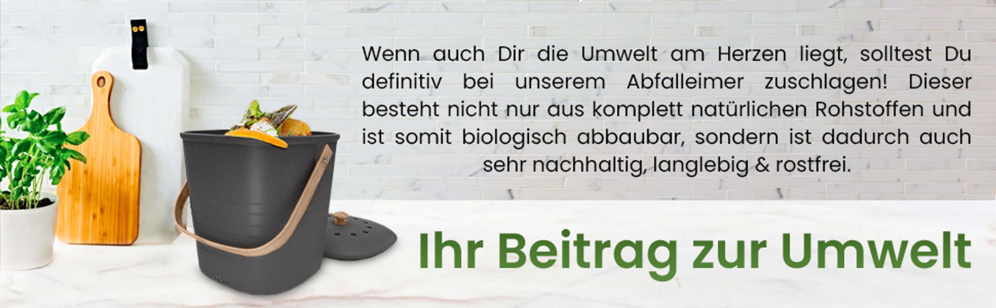 YourCasa® Komposteimer - Biomülleimer Küchefür Biomüll - nachhaltiger  Mülleimer 4L Anthrazit