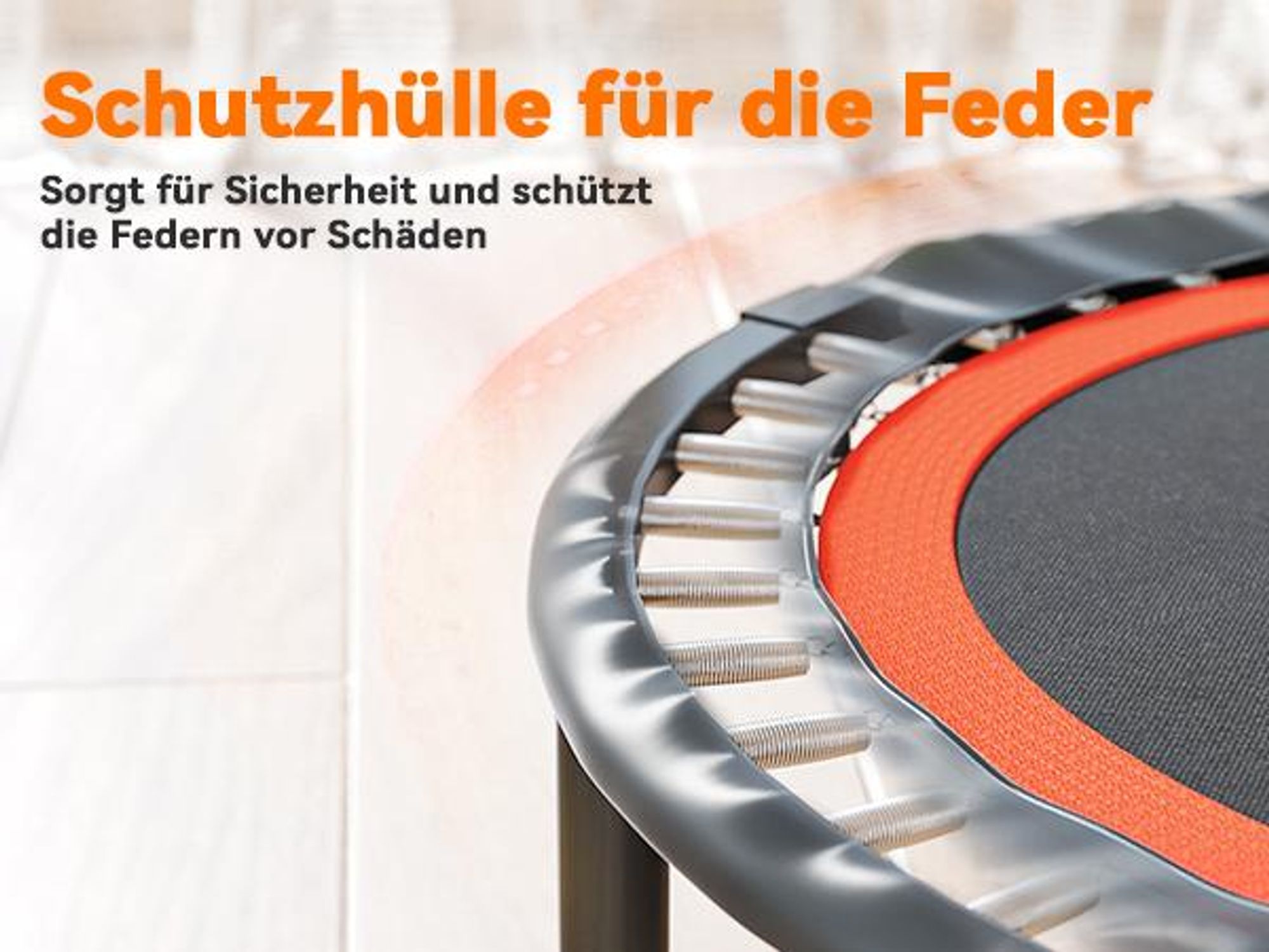 SPORTNOW 102cm Faltbares Fitness-Rebounder Fitness-Trampolin mit Haltegriff