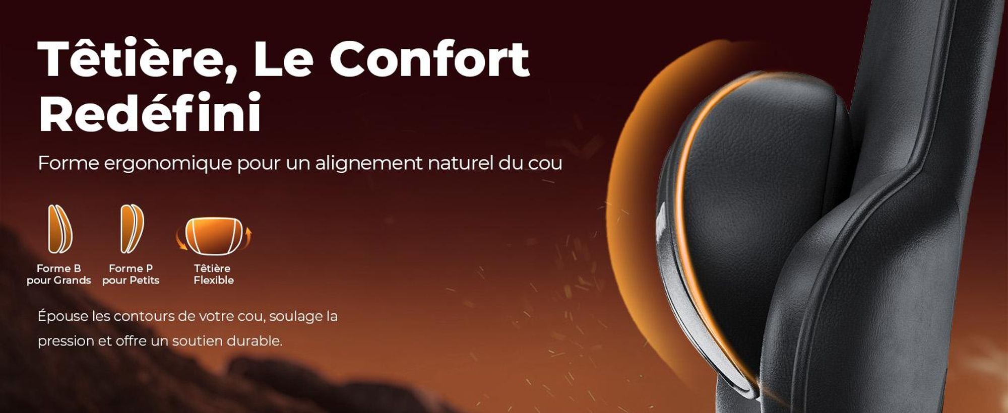 Fauteuil gaming GTPLAYER, fauteuil de bureau, fauteuil PC ergonomique, fauteuil pivotant réglable en hauteur, accoudoirs avec mécanisme synchrone, coussin lombaire, appui-tête