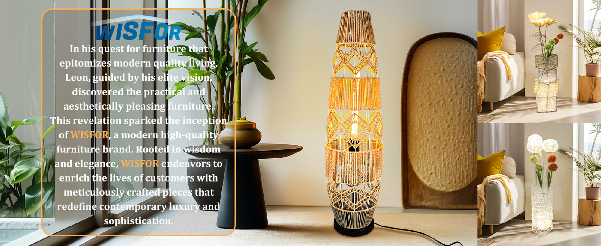 WISFOR Stehlampe Stehleuchte Vintage Bodenleuchte Rattan Boho Stehlampe Fußschalter 3 Lichtfarbe Standleuchte Standlampe 2700k/4500k/6500k 1400lm 35m²