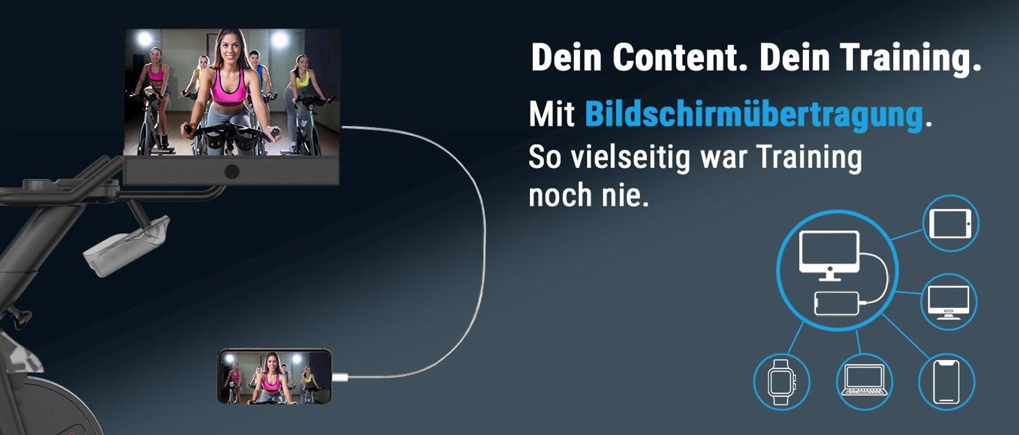 Indoor Cycle & Speedbike AsVIVA S11S | Fitnessbike mit 21,5 Zoll LED Display | 100 Widerstandsstufen | Ergometerfunktion | 360 Grad Lautsprecher