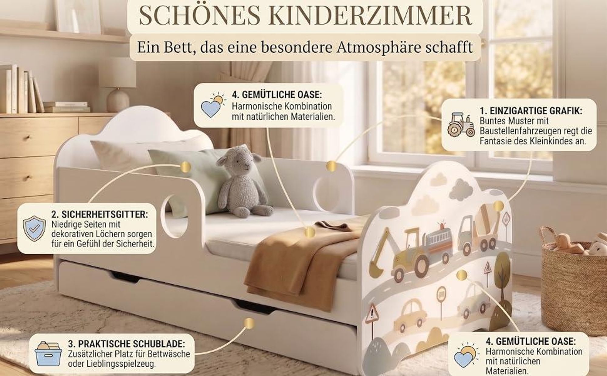 Geräumige Schublade für Kindersachen