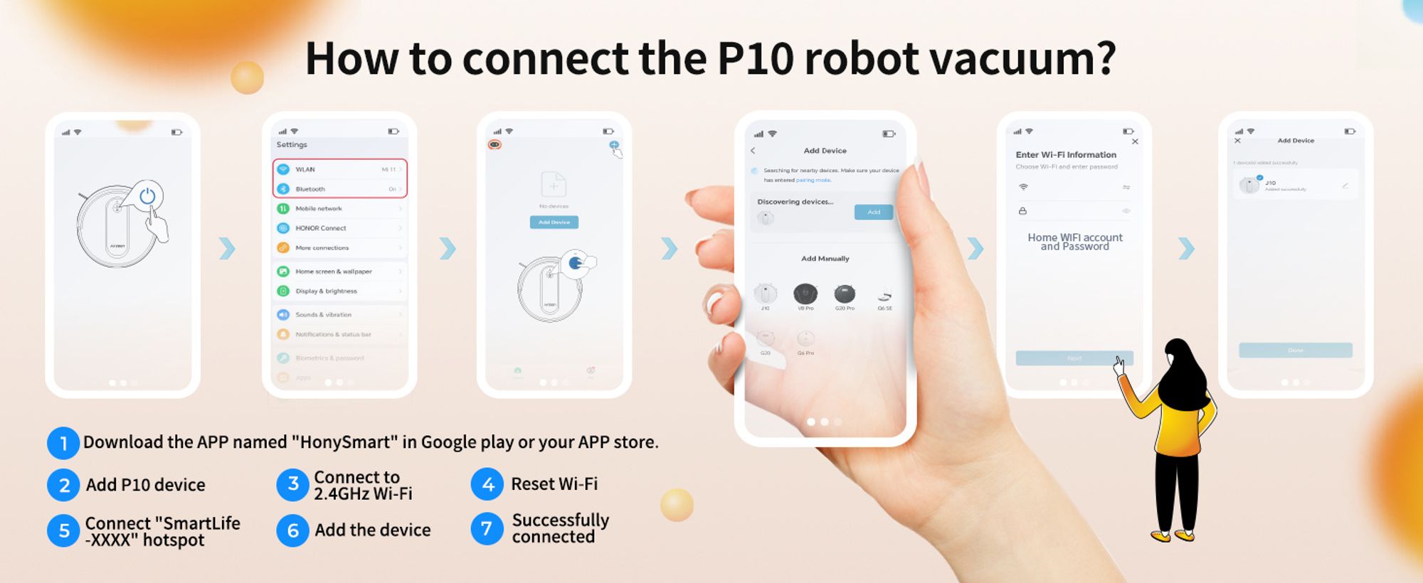 Odkurzacz robot Laresar P10 4500 Pa, odkurzanie 3 w 1, wzmacniacz dywanów, do 120 minut, filtr HEPA, 3 tryby, pilot, aplikacja i sterowanie głosowe