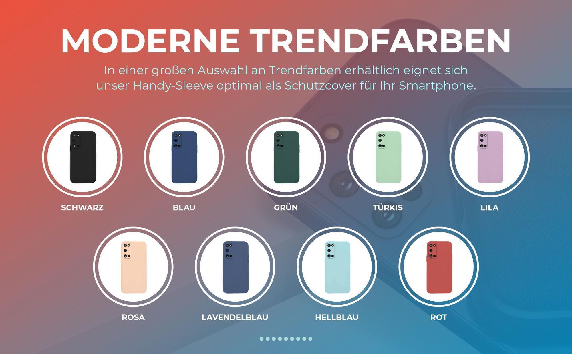 Handybumper für Samsung Galaxy S20 in verschiedenen Trendfarben