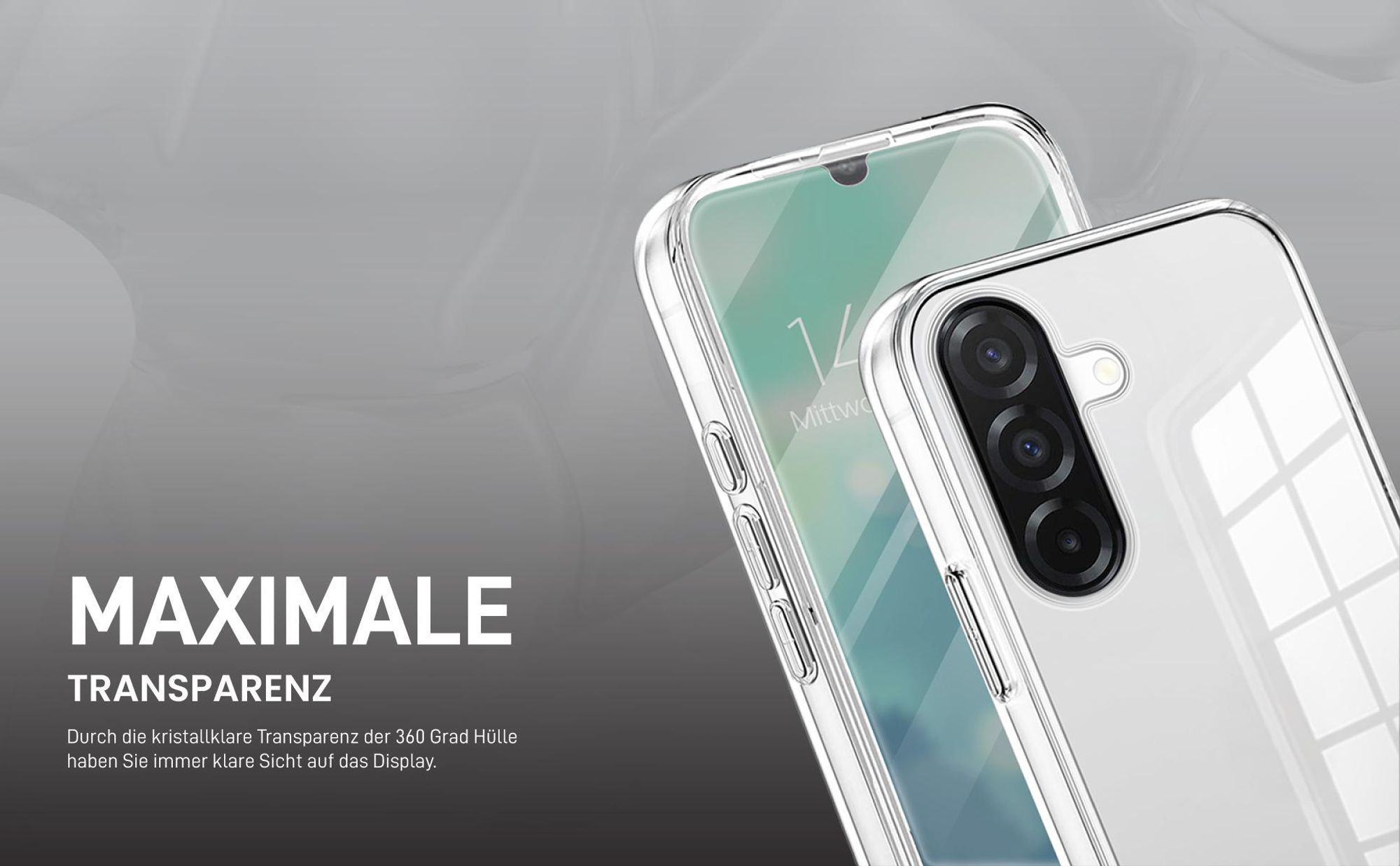 Transparentes 360 Grad Cover Front Back für Samsung Galaxy A26 5G
