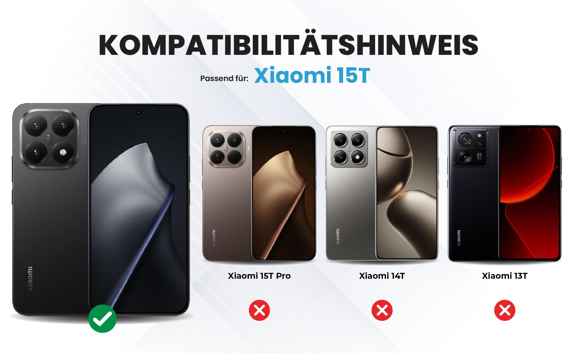 Kompatibilitätshinweise Hülle für das  Xiaomi 15T