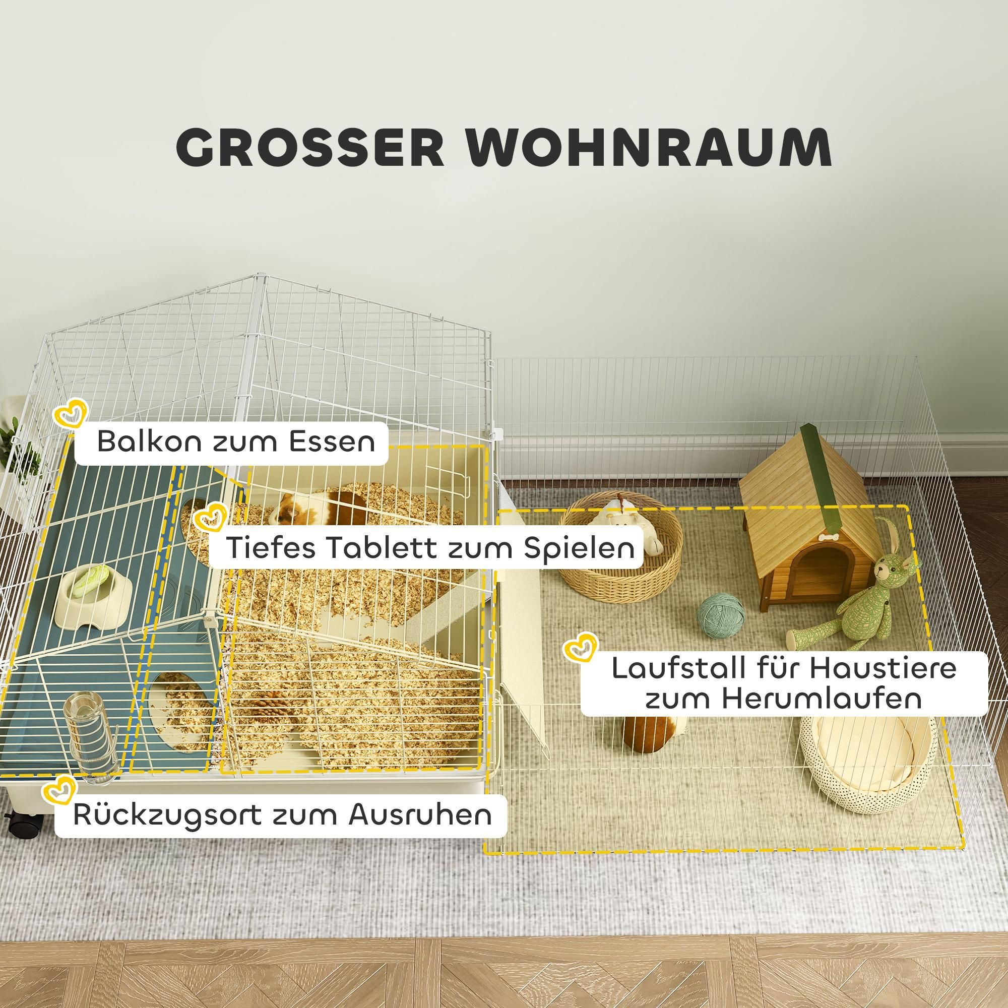 Kaninchenkäfig Kleintierkäfig Meerschweinchen Innenbereich