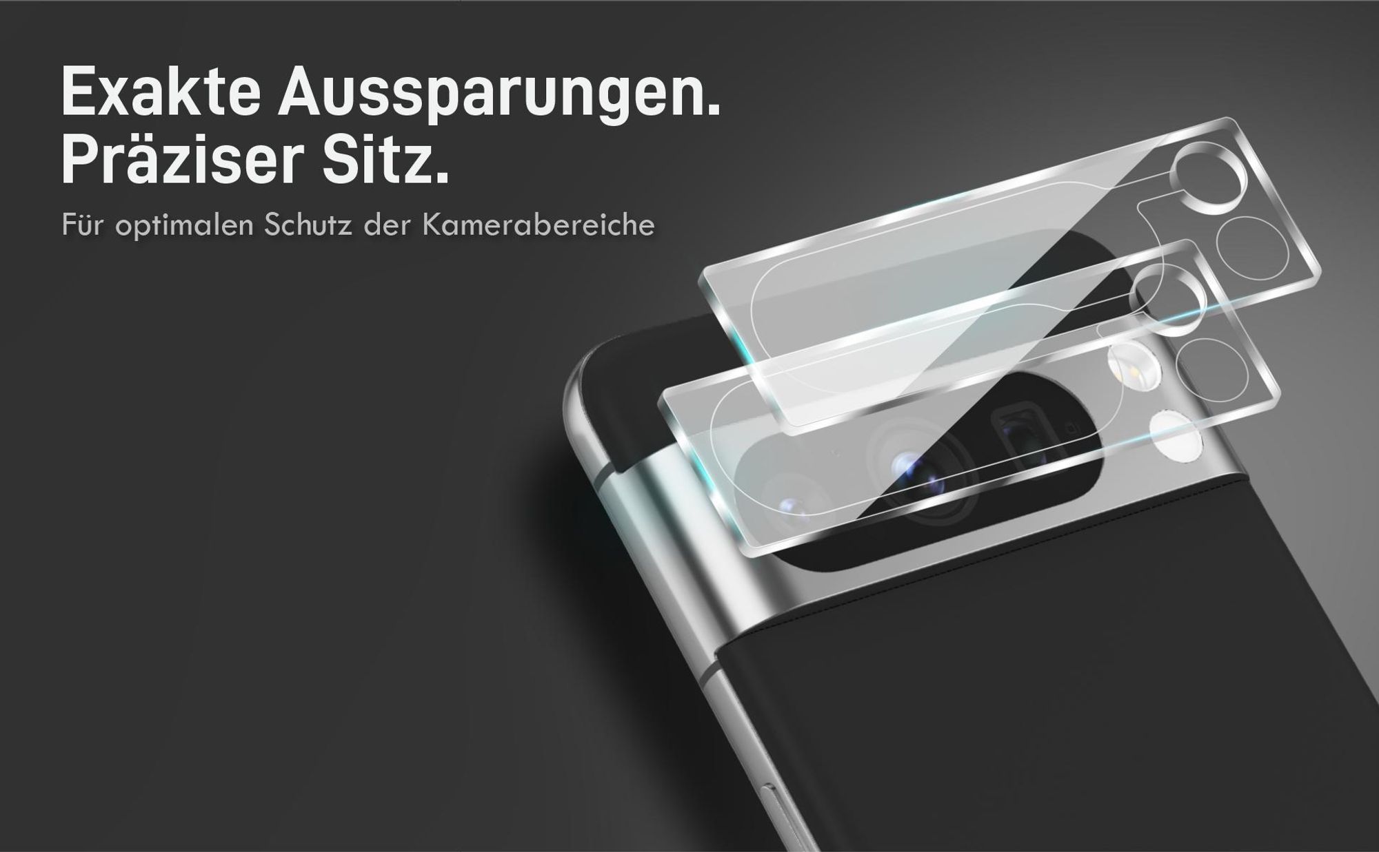 Viererpack Kamera und Displaygläser - Resistent gegen Fingerabdrücke