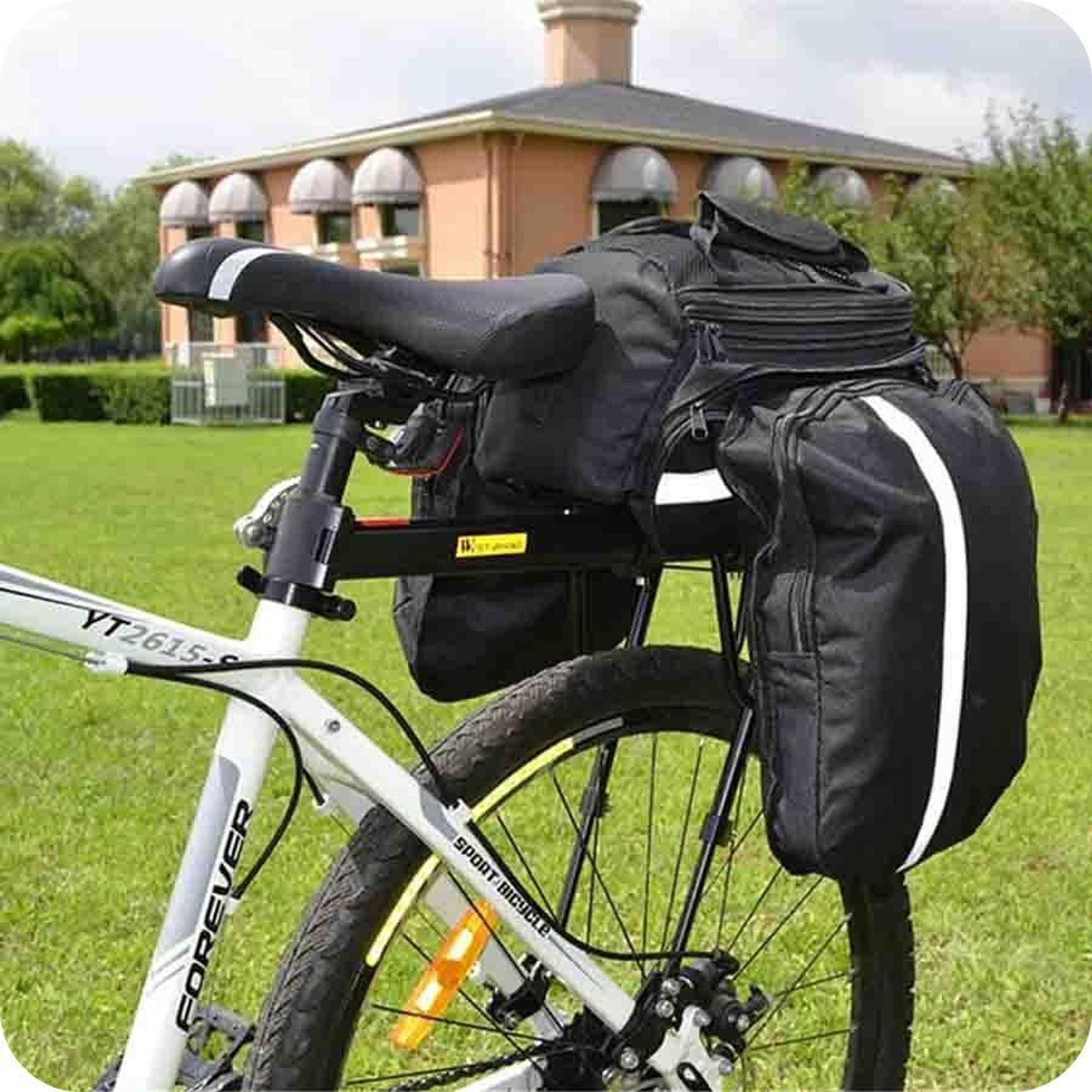 MUNDO® Bagażnik rowerowy [24"-29"] Max 50 kg - Regulowany bagażnik rowerowy ze stopu aluminium z odblaskiem - Bagażnik rowerowy